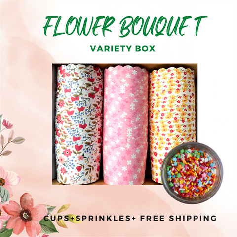 "Flower Bouquet" Variety Pack- Shipping Included- 60 Standard Cups + Sprinkles
