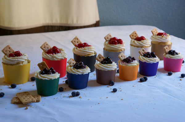 60 Small White Solid Bake-In-Cups (mini)