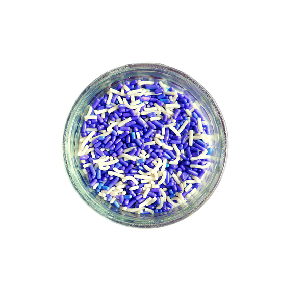 Purple and White Sprinkles (3 oz) BakeInCup