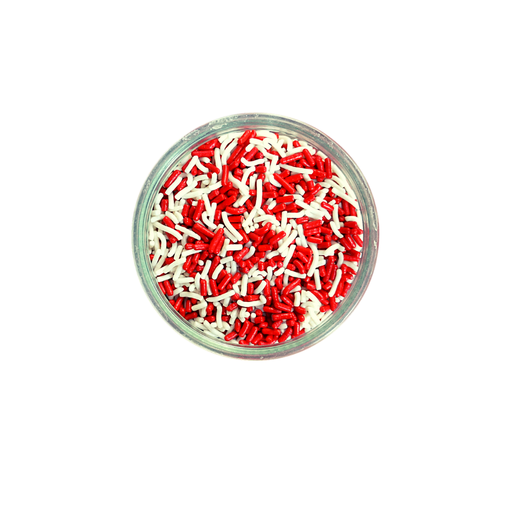 Red and White Sprinkles (3 oz)