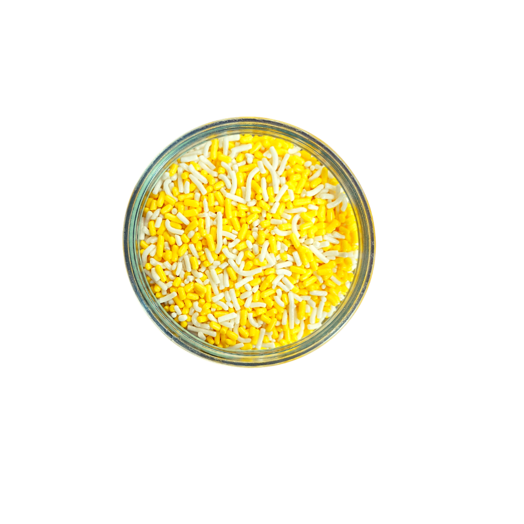 Yellow and White Sprinkles (3 oz)