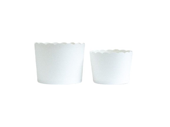 60 Small White Solid Bake-In-Cups (mini)