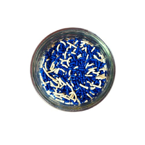 Navy and White Sprinkles (3 oz)