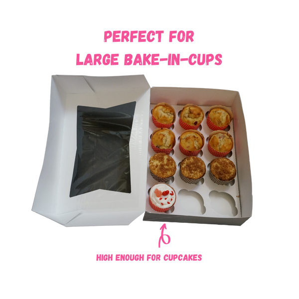 Cupcake Box for 12 (pack of 5 box and insert)