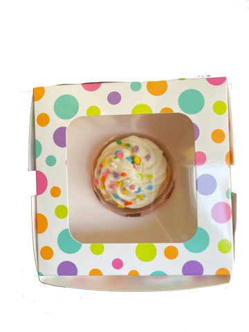 12 Party Dots Cupcake Box with Insert