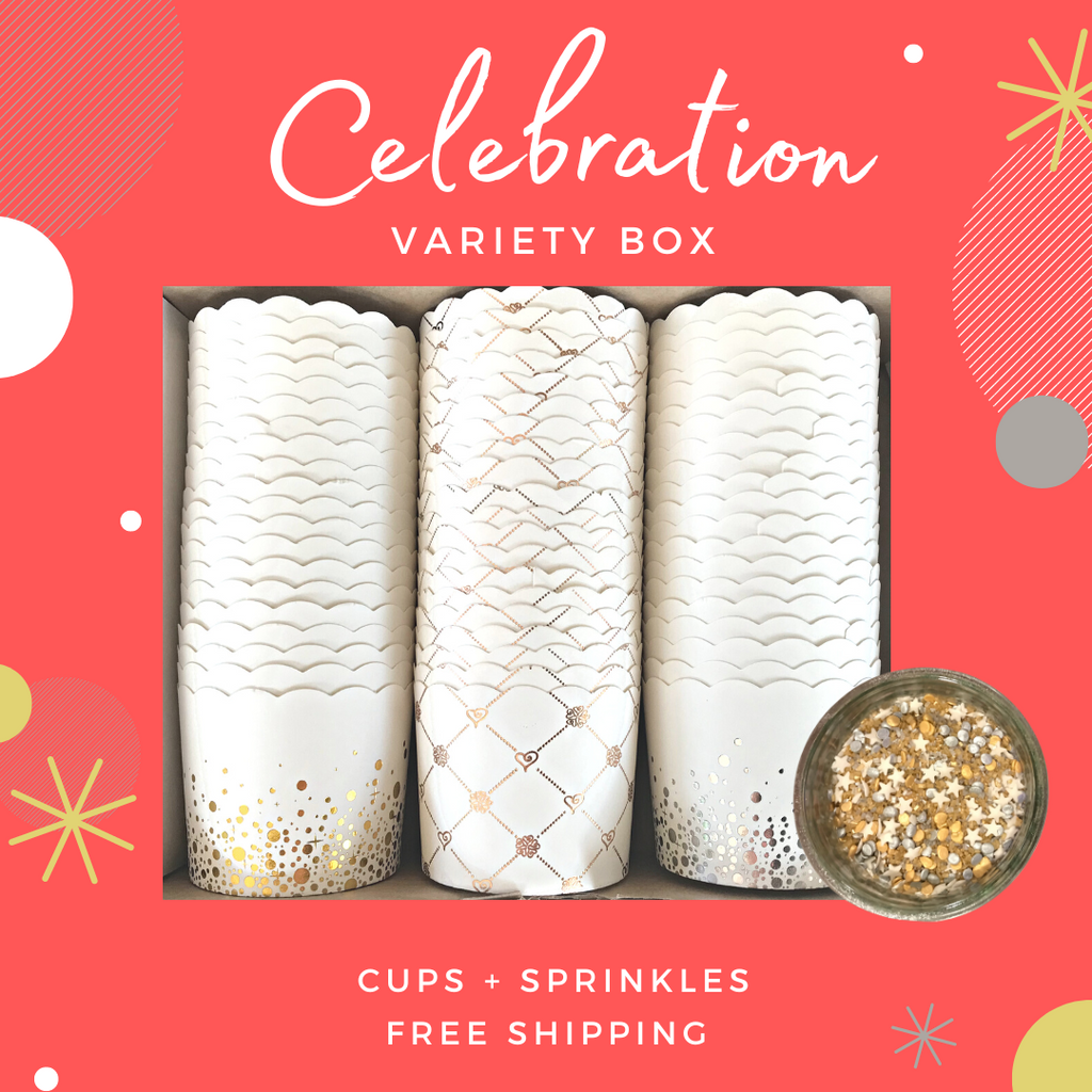 “Celebration” Variety Pack- Shipping Included- 60 Standard Cups + Sprinkles