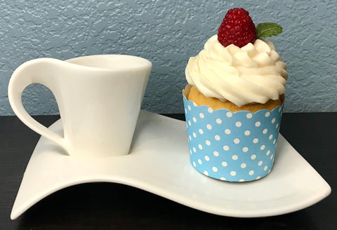 60 Small Turquoise Polka Dot Bake-In-Cups (mini)