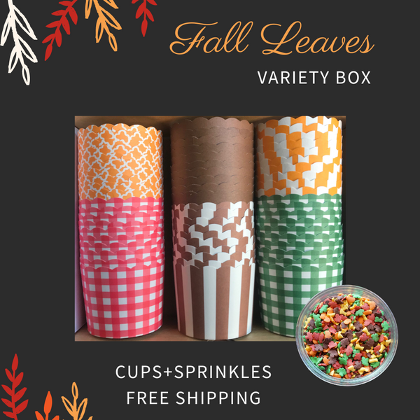 "Fall Leaves" Variety Pack- 60 Standard/Large Cups- Shipping Included