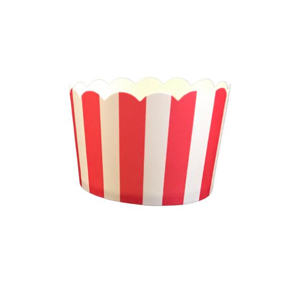 Case of 350 Jumbo Vertical Red Stripes Bake-In-Cups