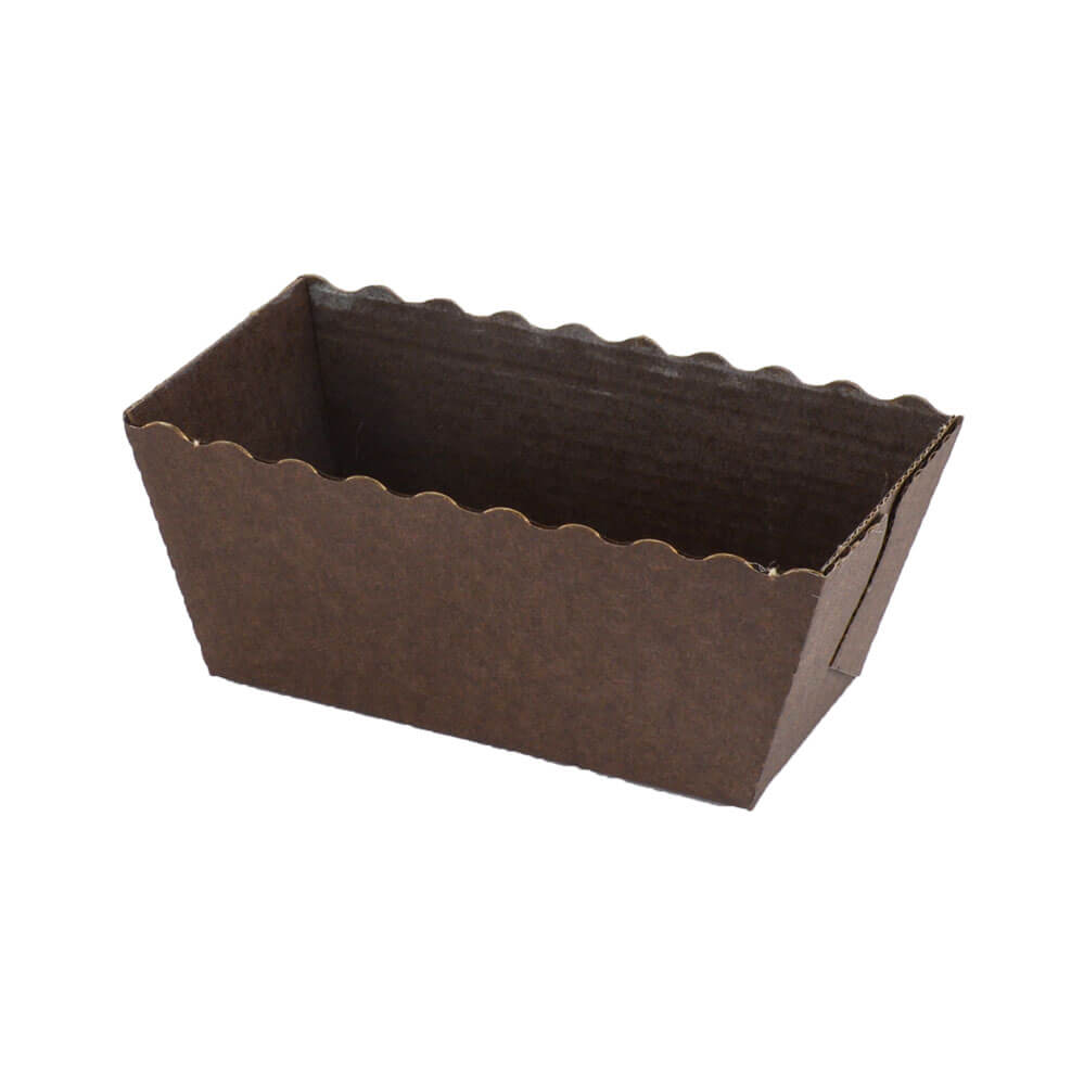 25 Mini Loaf Paper Molds/Pans (Brown)