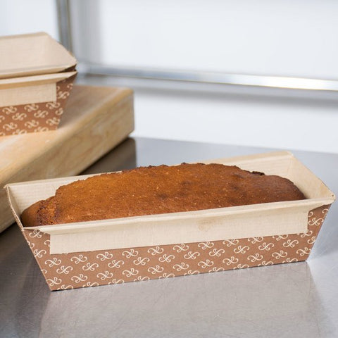 patterned paper disposable loaf baking pans - large