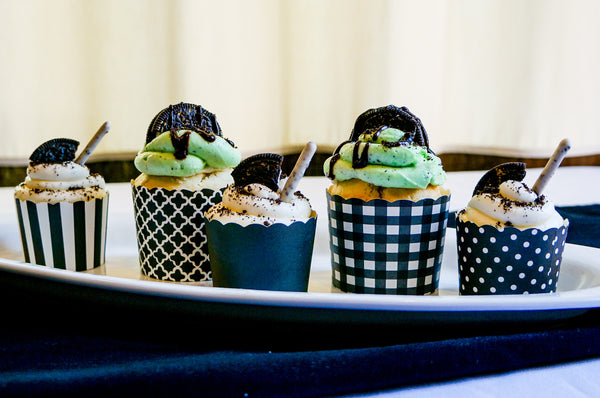 50 Large Black Solid Bake-In-Cups (standard size)