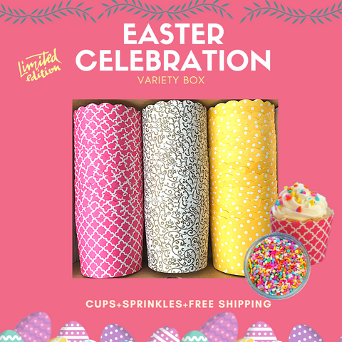 "Easter Celebration" Variety Pack- Shipping Included- 60 Standard Cups + Sprinkles