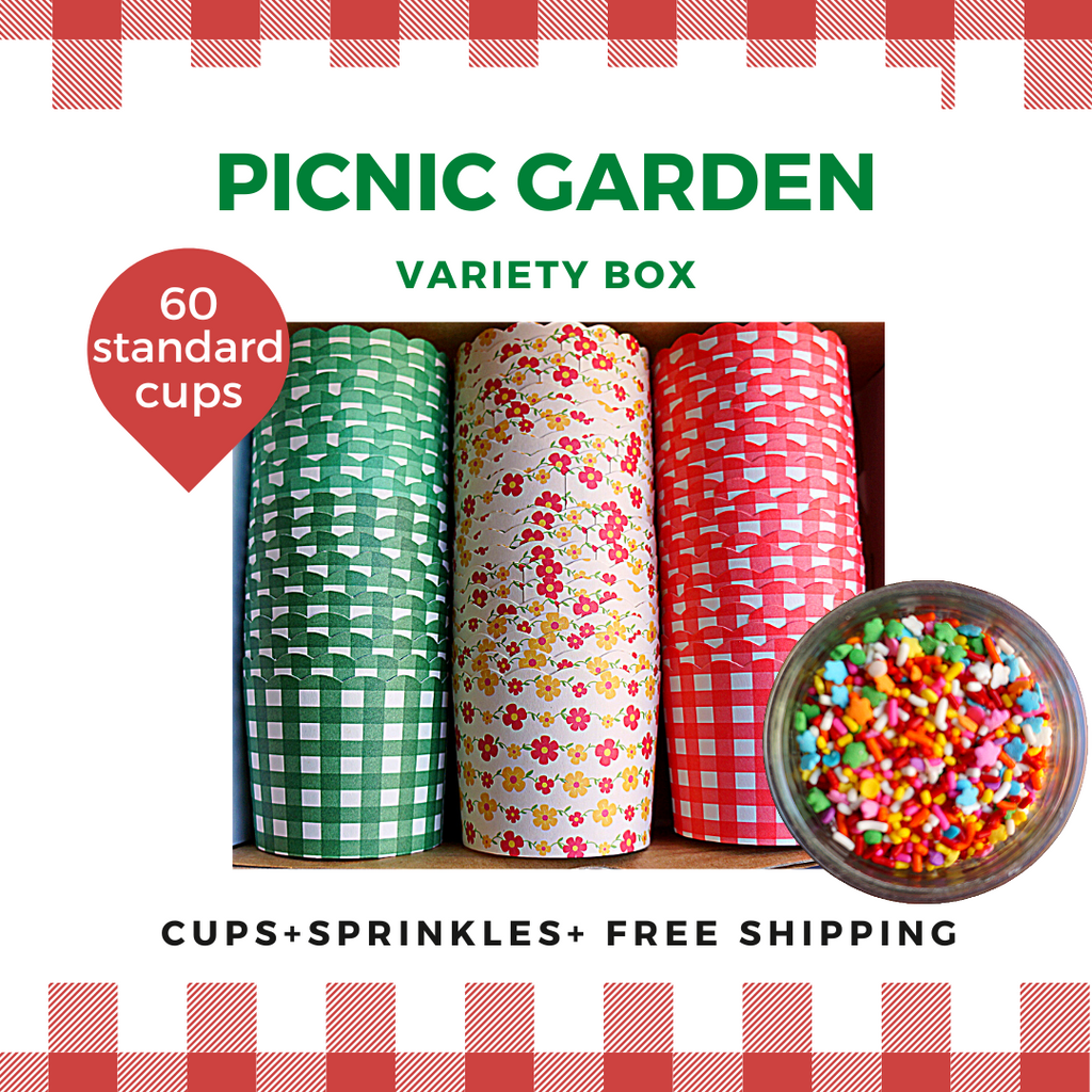 "Picnic Garden" Variety Pack- Shipping Included- 60 Standard Cups + Sprinkles