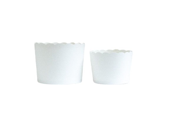50 Large White Solid Bake-In-Cups (standard size)