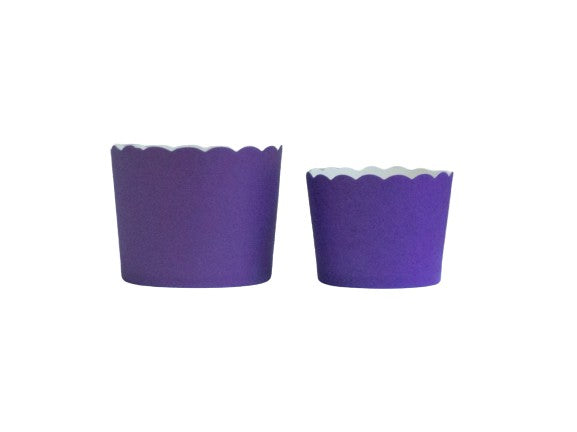 50 Large Plum Purple Solid Bake-In-Cups (standard size)