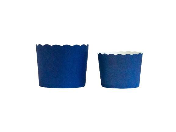 50 Large Navy Blue Solid Bake-In-Cups (standard size)