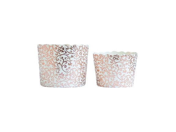 Case of Wedding Scroll Rose Gold Bake-In-Cups-  1440 Small