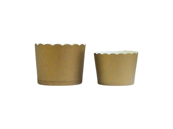 60 Small Gold Solid Bake-In-Cups (mini)