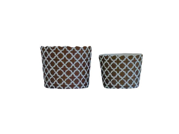Case of Chocolate Brown Quadrafoil Bake-In-Cups-  1440 Small cups