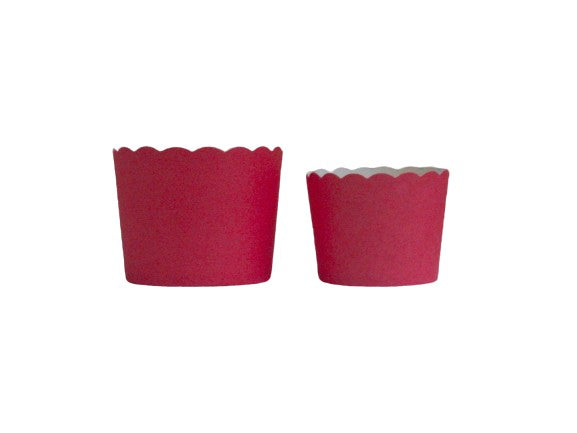 Case of Solid Red Bake-In-Cups-  1200 Large/1440 Small