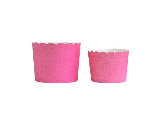 50 Large Pink Solid Bake-In-Cups (standard size)